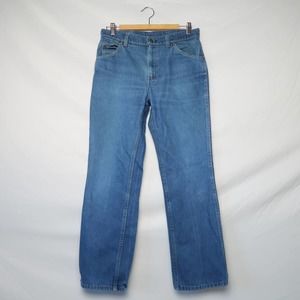 Vintage 70s Roebuck's medium wash blue denim straight leg jeans Men's 31"